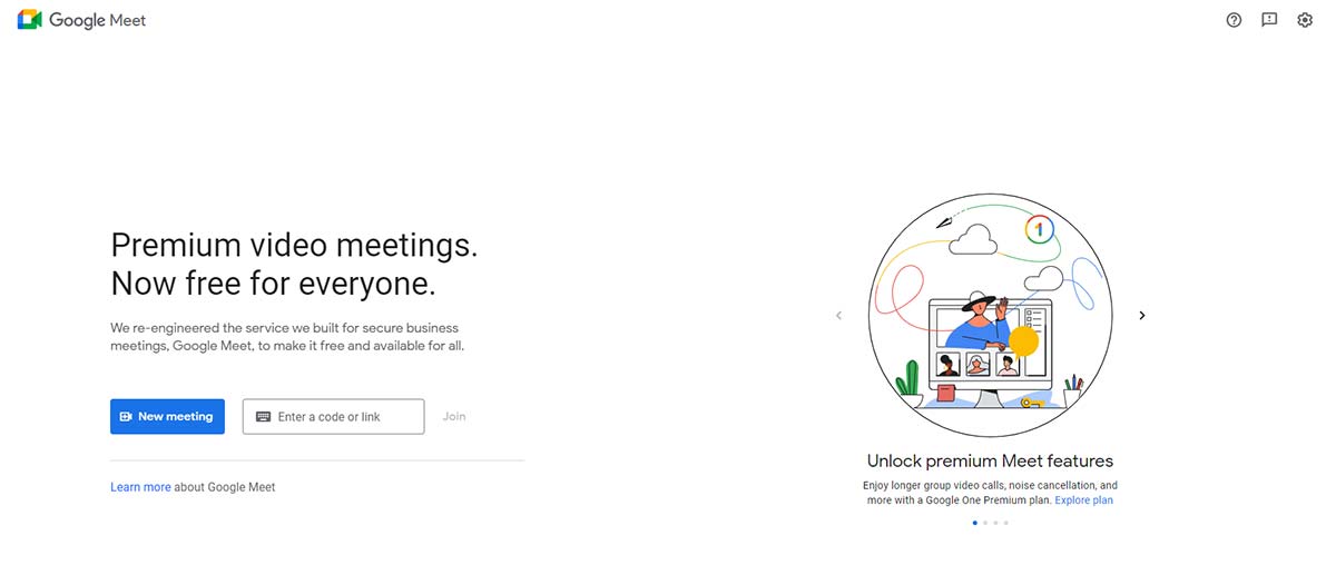 برنامه Google Meet