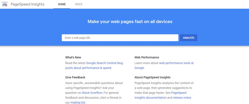 Page Speed insights