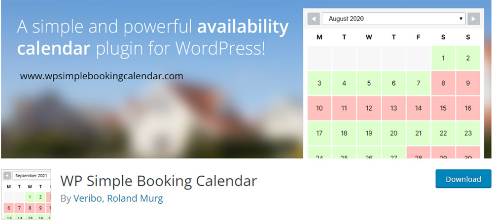 افزونه WP Simple Booking Calendar