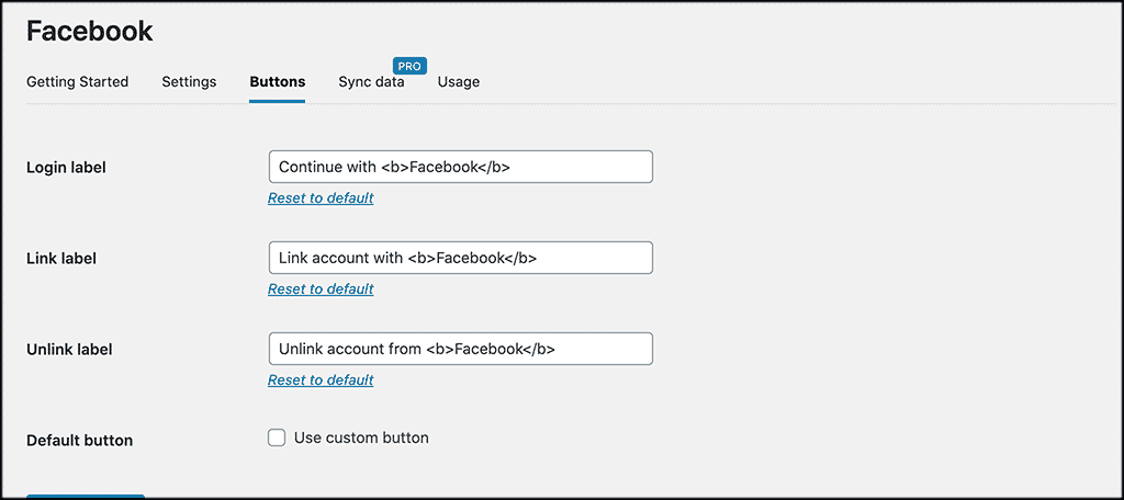 Facebook-Buttons