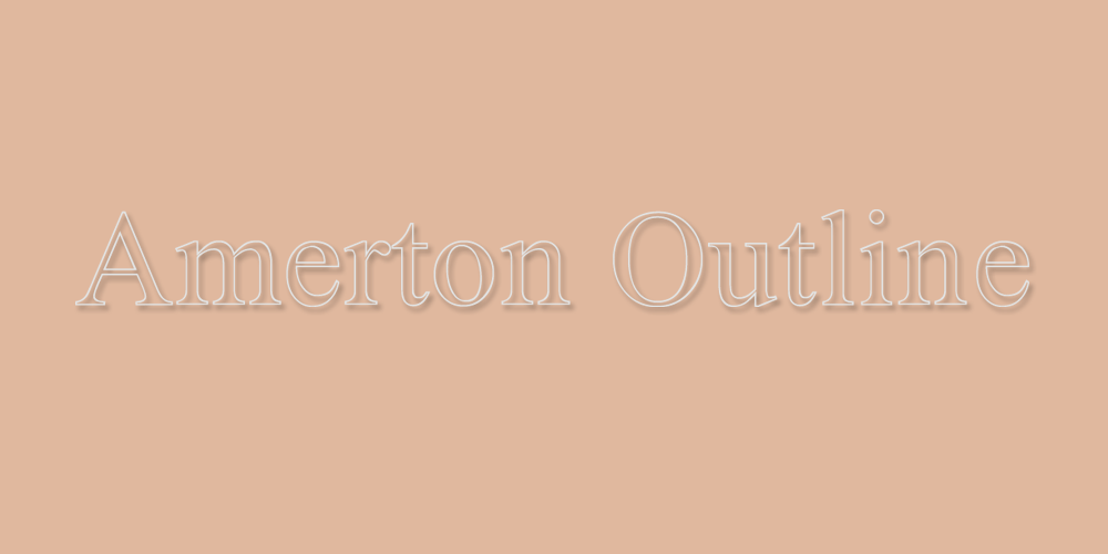 فونت Amerton Outline