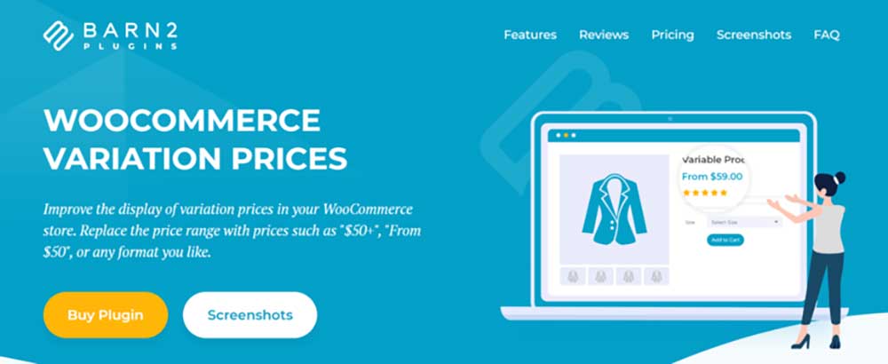 افزونه WooCommrce Variation Prices
