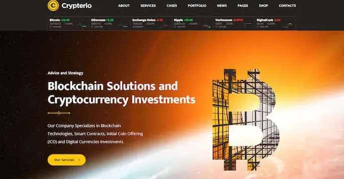 قالب ارز دیجیتال وردپرس Crypterio