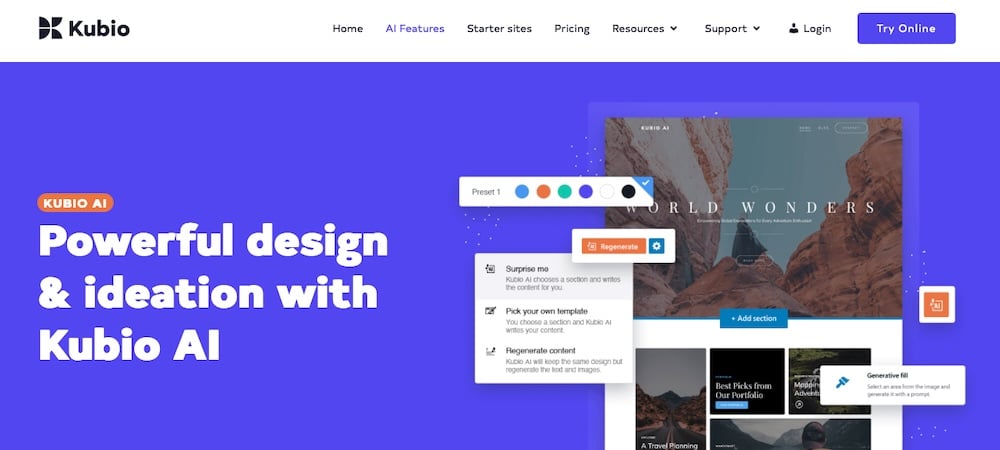 Kubio AI website homepage